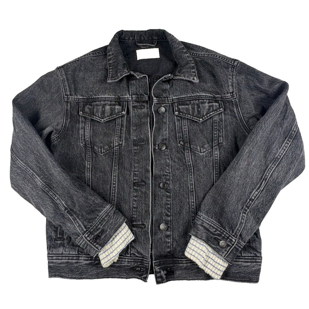 Everlane The Denim Jacket S Womens Washed Black Classic Jean Trucker Coat Small
